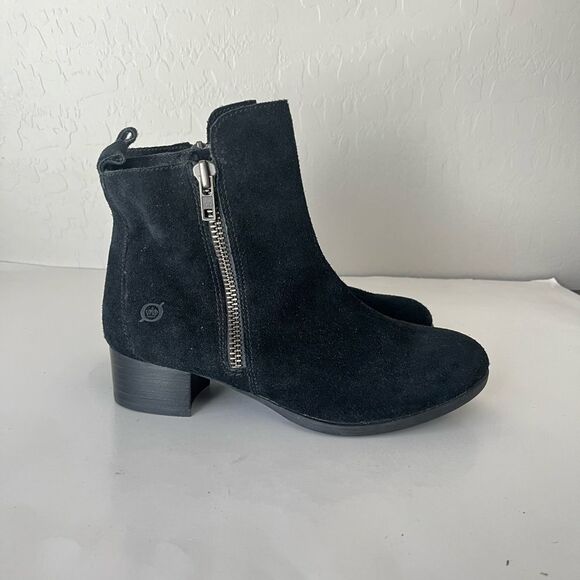 Born | Shoes | Born Landa Suede Leather Double Zip Ankle  Born Landa Suede Leather Double Zip Ankle Booties Black Size 6